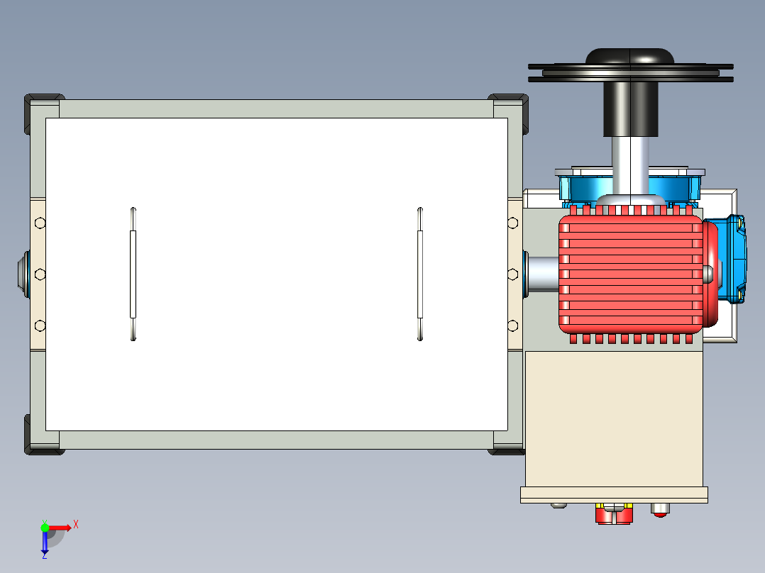 丝带搅拌机搅拌机(1)俯视图