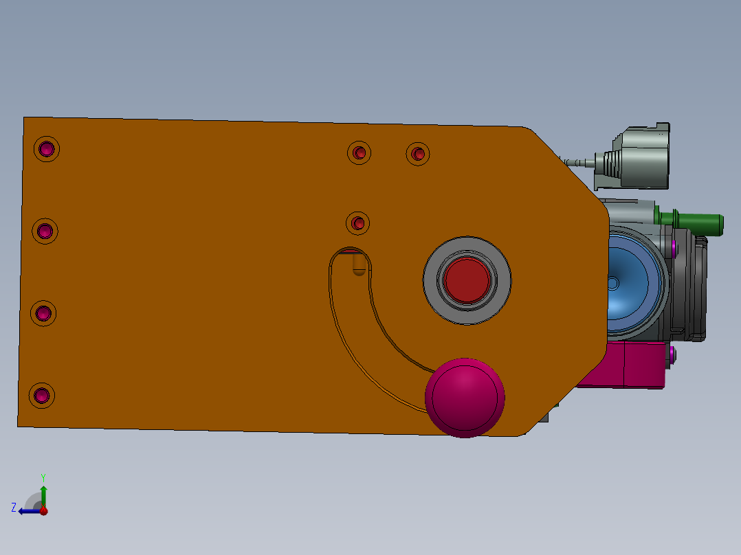 ST90-EVP产品衬真空旋片泵自动组装生产线st80-打螺工装右视图
