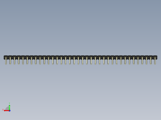 彩色公排针 100mil 2.54mm 系列-DS1022_black_1x36p_100mil_TypeD_rev1.0后视缩略图