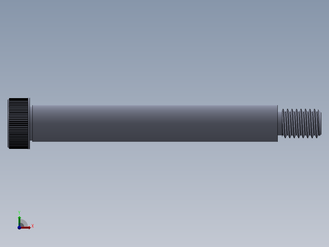 内六角螺螺栓-SB 0.500-13 x4.25.SLDPRT前视图