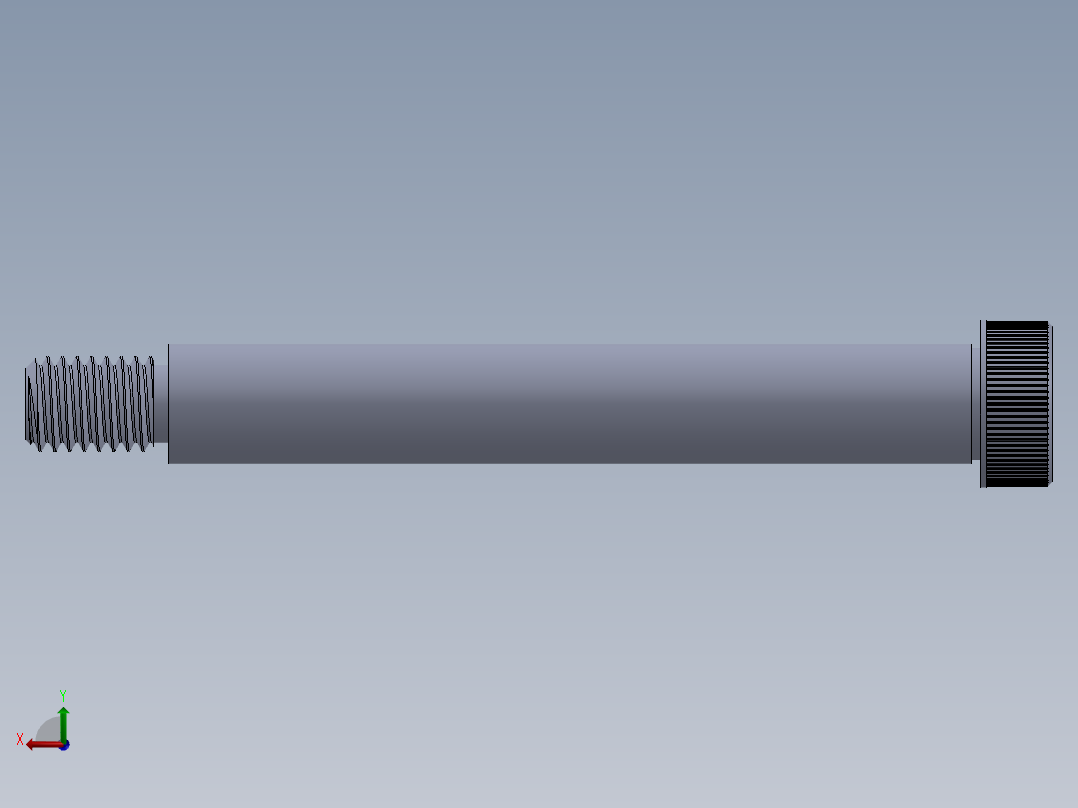 内六角螺螺栓-SB 0.500-13 x4.25.SLDPRT后视图