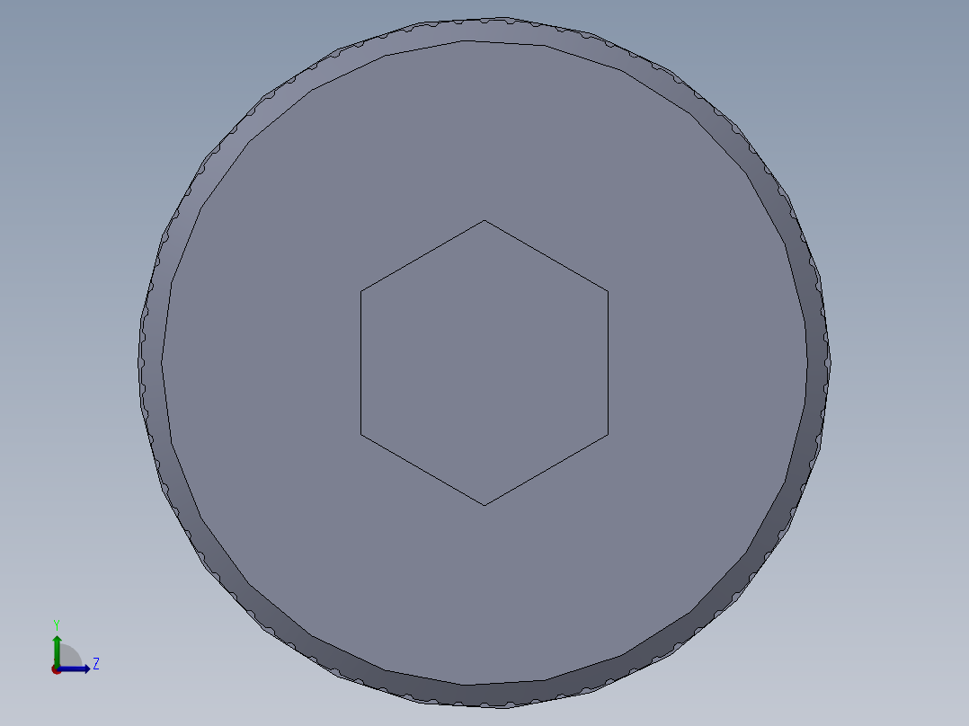 内六角螺螺栓-SB 0.500-13 x4.25.SLDPRT左视图