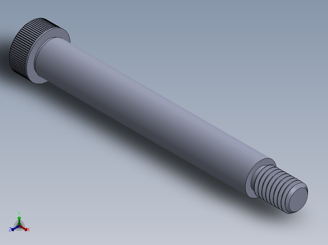 内六角螺螺栓-SB 0.500-13 x4.25.SLDPRT正等轴测图