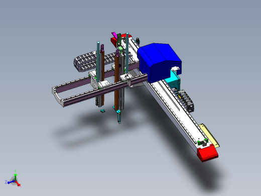 框架式双截式双行程机械手 3D模型