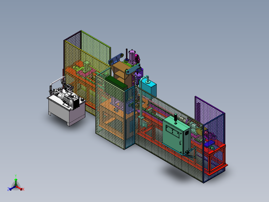 管材冲压机正等轴测图