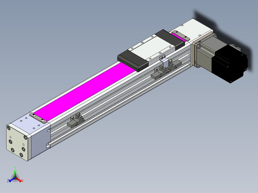 同步带滑台-欧规BC6-L120-S250-R-P40-D3主视图