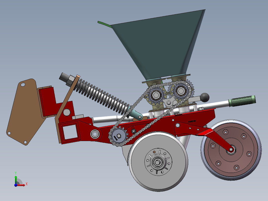 微耕施肥播种机前视图