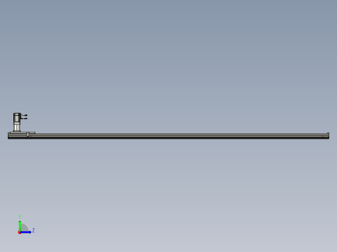 东锦齿条传动DH175G-L167-S3550-BU-减速机+750W左视图