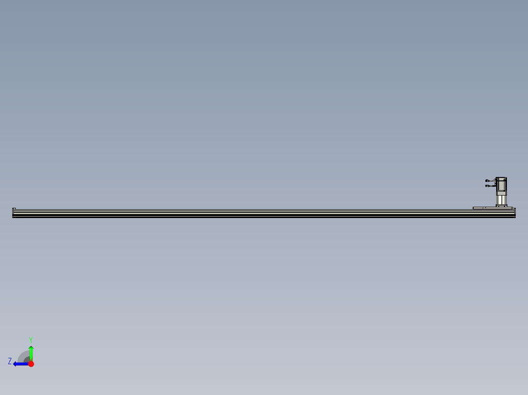 东锦齿条传动DH175G-L167-S3550-BU-减速机+750W右视图