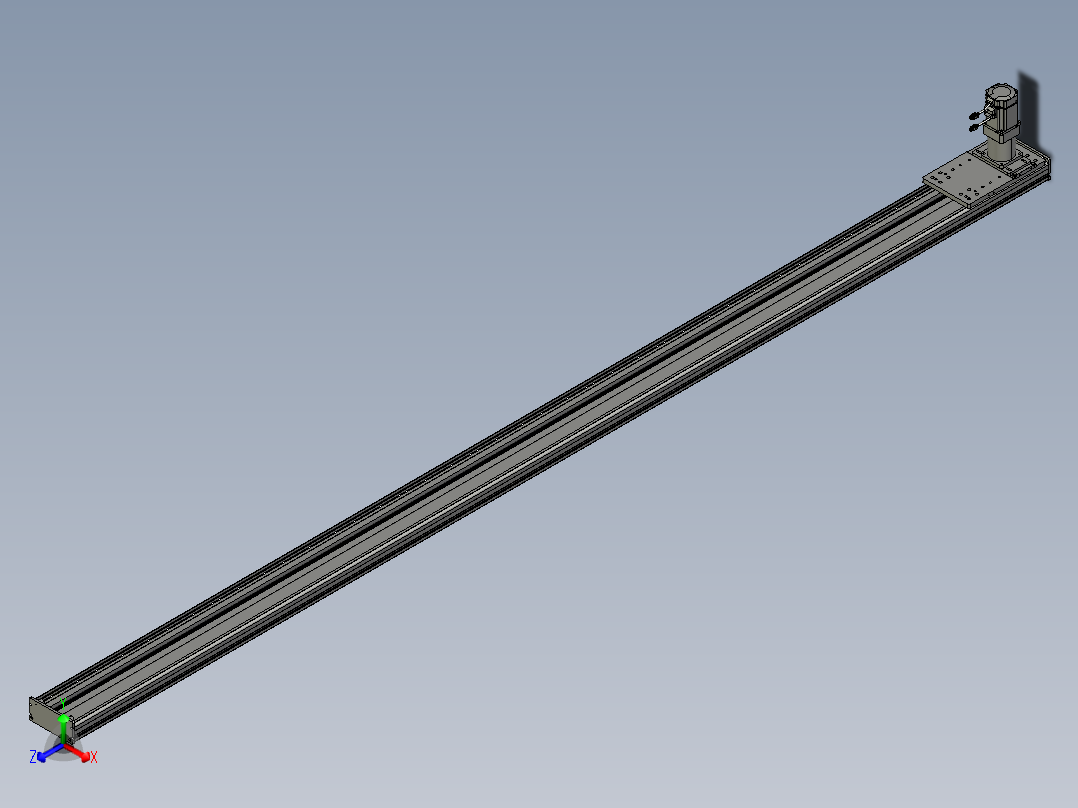 东锦齿条传动DH175G-L167-S3550-BU-减速机+750W正等轴测图