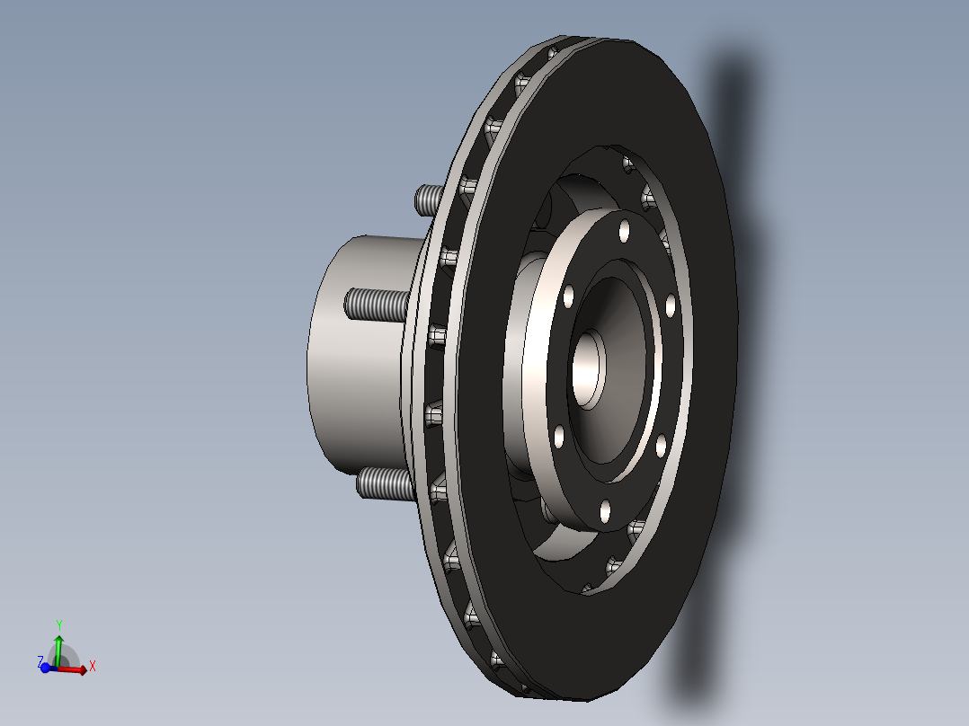 车用轴轮毂3D数模图纸 Solidworks设计