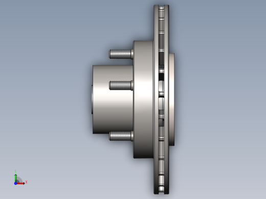 车用轴轮毂3D数模图纸 Solidworks设计前视缩略图