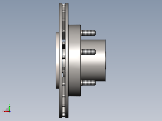 车用轴轮毂3D数模图纸 Solidworks设计后视缩略图