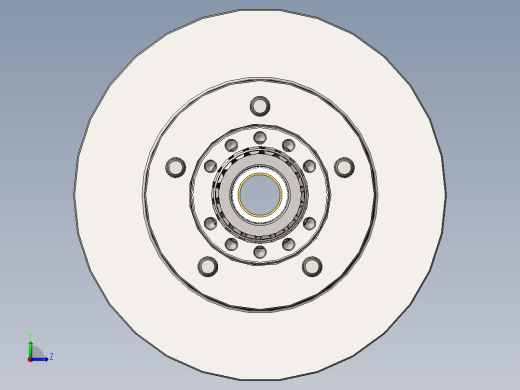 车用轴轮毂3D数模图纸 Solidworks设计左视缩略图