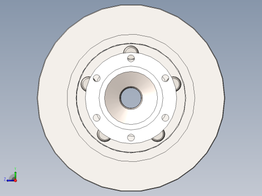 车用轴轮毂3D数模图纸 Solidworks设计右视缩略图