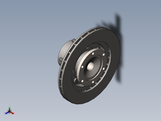 车用轴轮毂3D数模图纸 Solidworks设计正等轴测缩略图