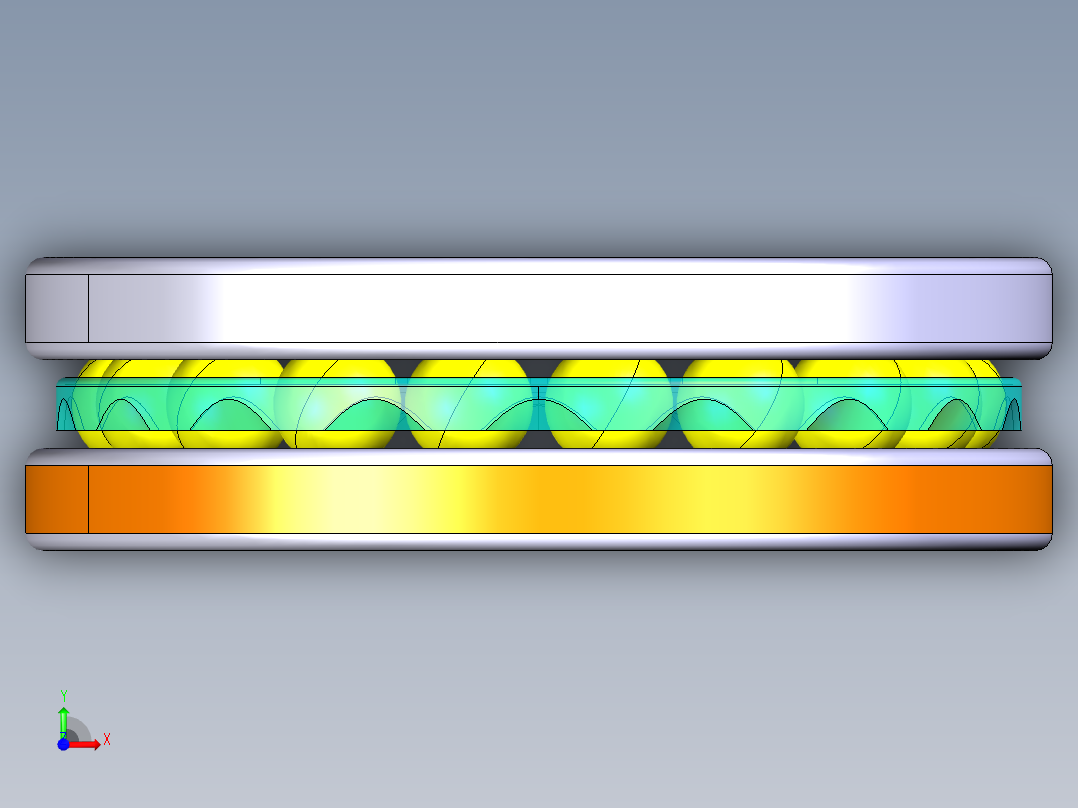 平面推力球轴承51104前视图
