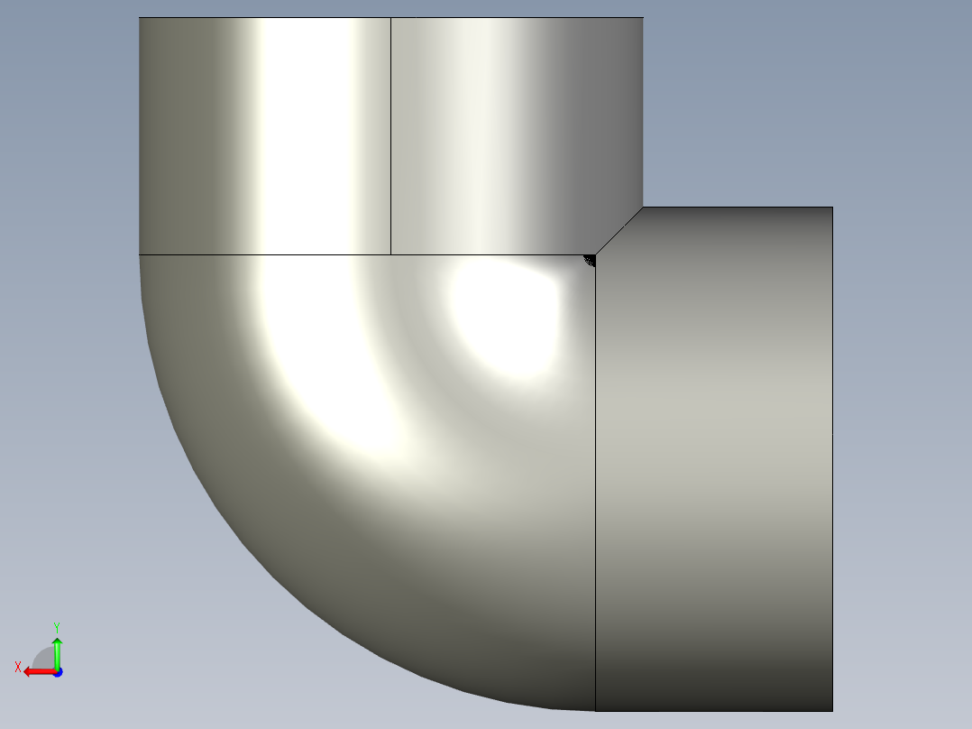 船舶管路系统SeaCor_90Elbow_SxS_37J106040_4in后视图