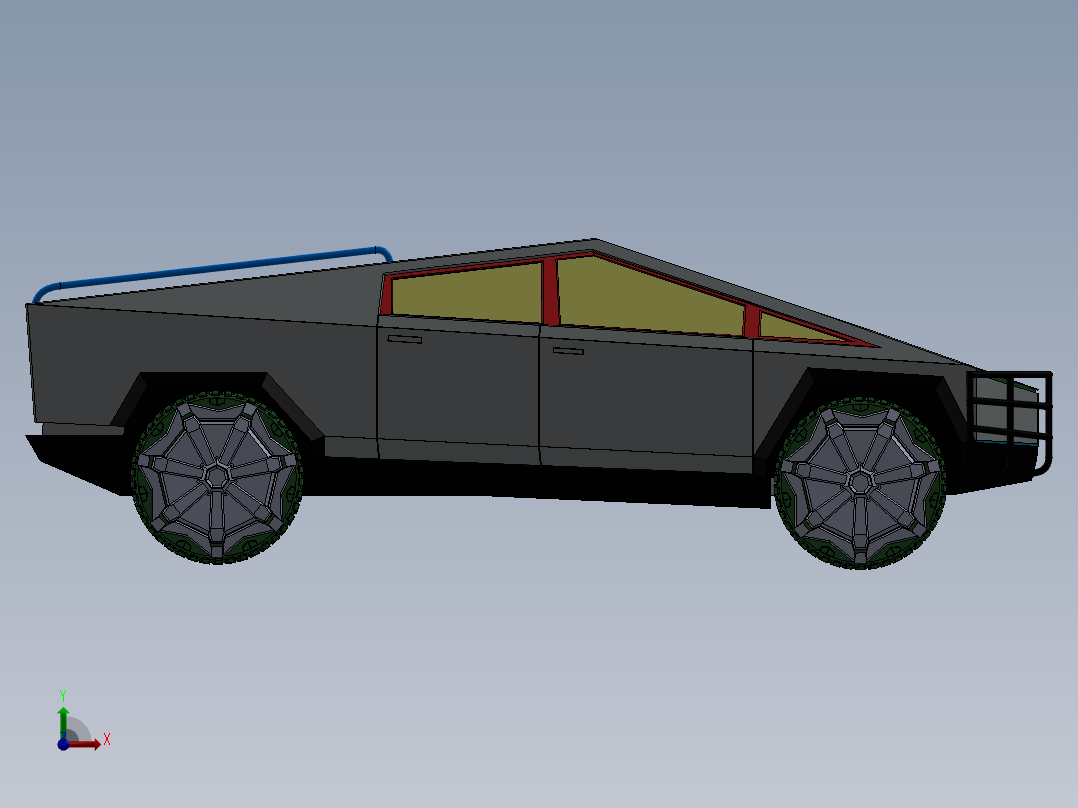 特斯拉Cybertruck改装版前视图
