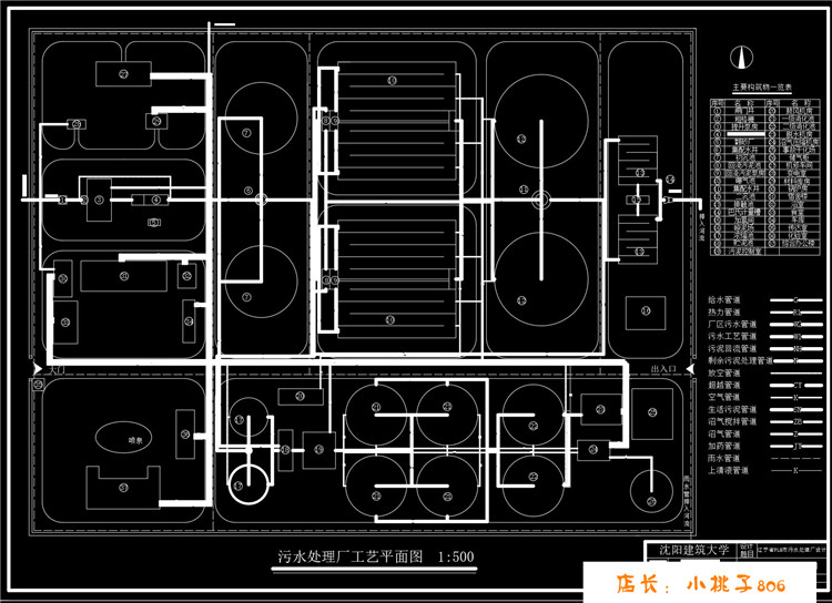 某地SBR工艺污水处理厂设计图（毕业设计）