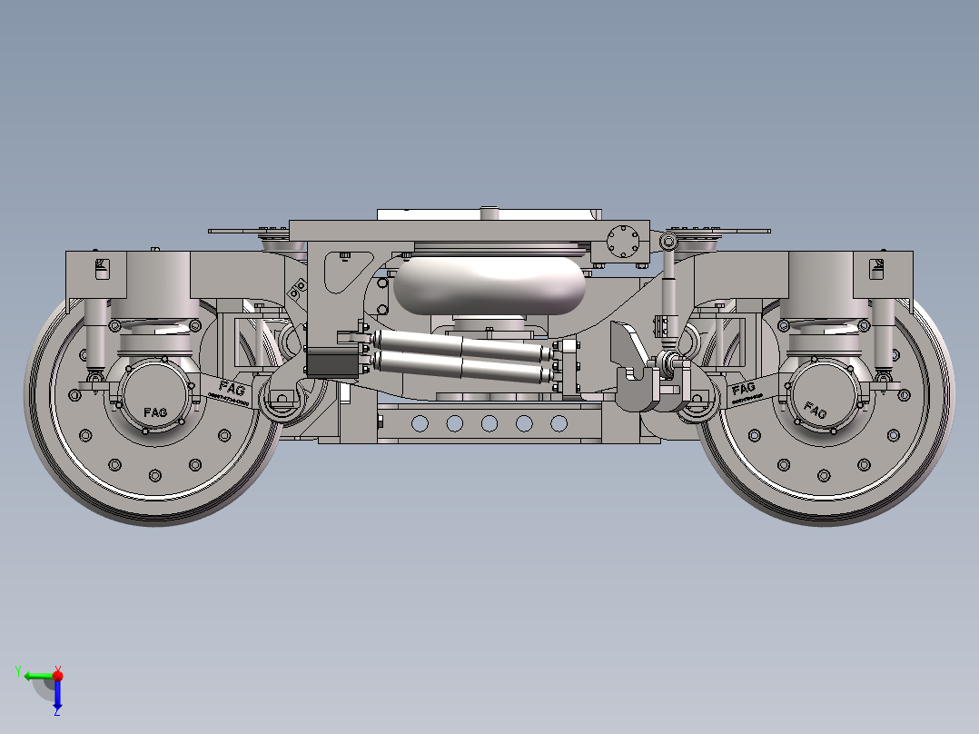 crh380动力转向架装配左视图