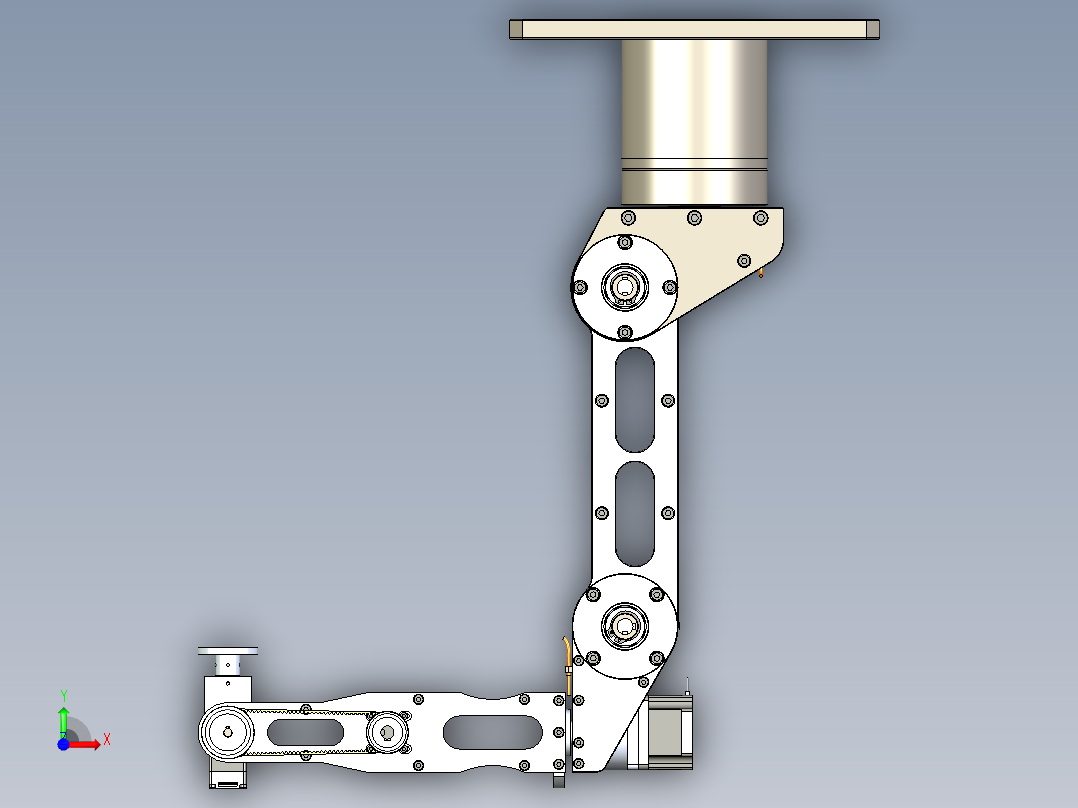 6轴机械手三维模型前视图