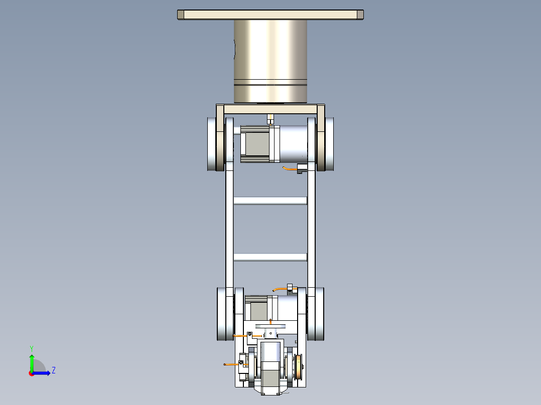 6轴机械手三维模型左视图