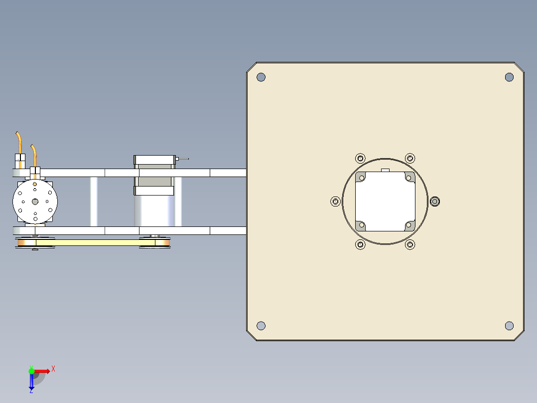 6轴机械手三维模型俯视图