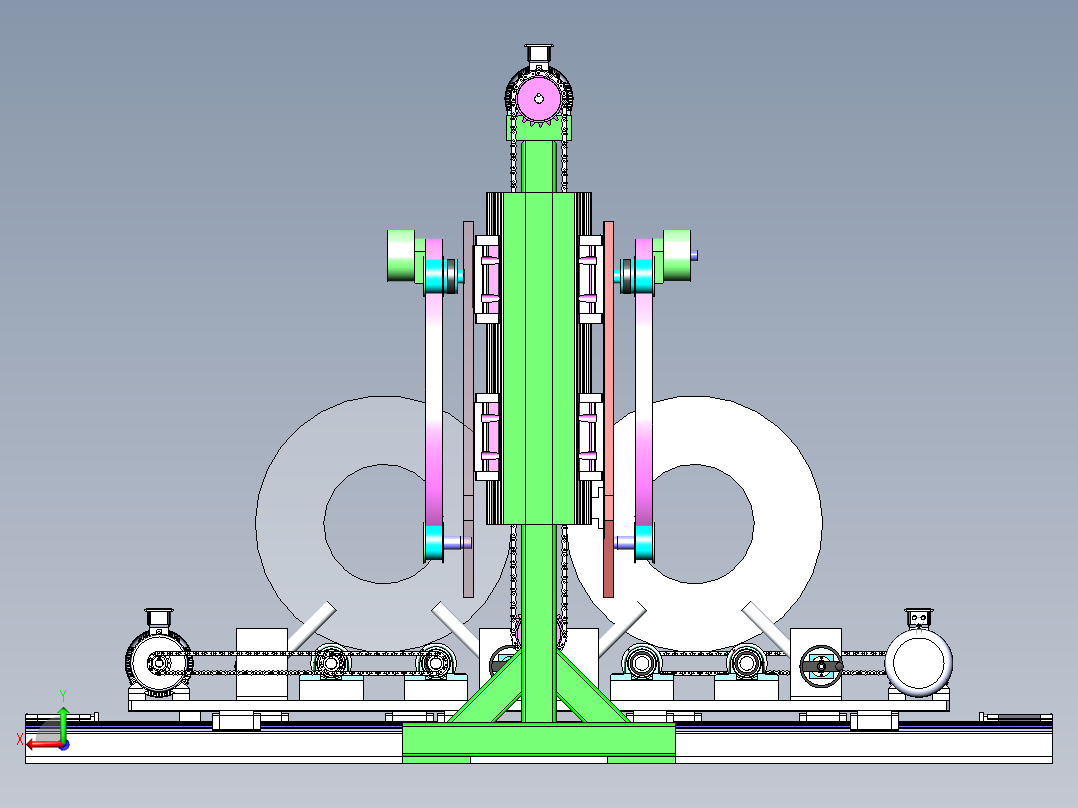 雨刮器钢带自动上料设备总装sw16可编辑后视图
