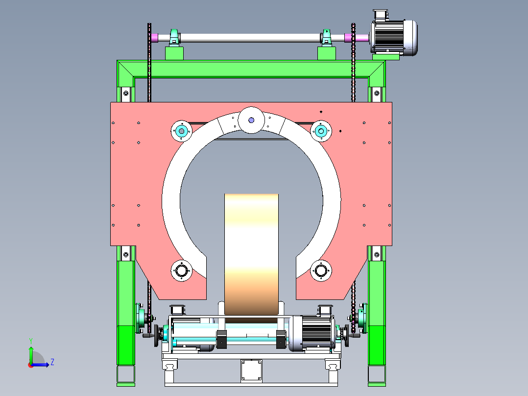 雨刮器钢带自动上料设备总装sw16可编辑左视图