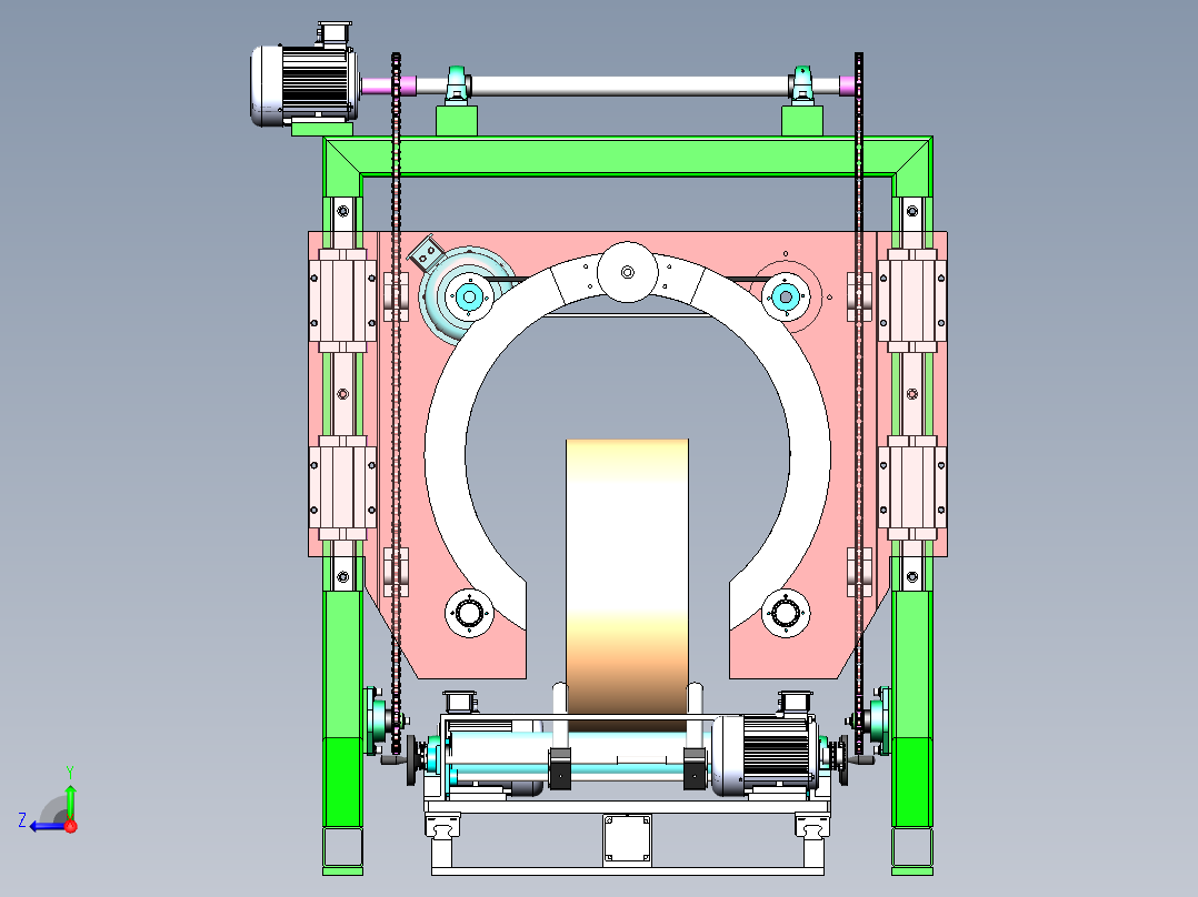 雨刮器钢带自动上料设备总装sw16可编辑右视图