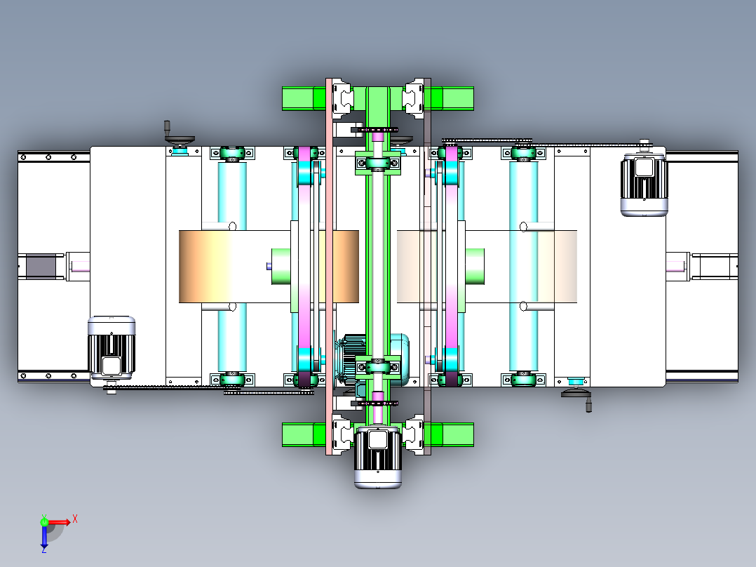 雨刮器钢带自动上料设备总装sw16可编辑俯视图