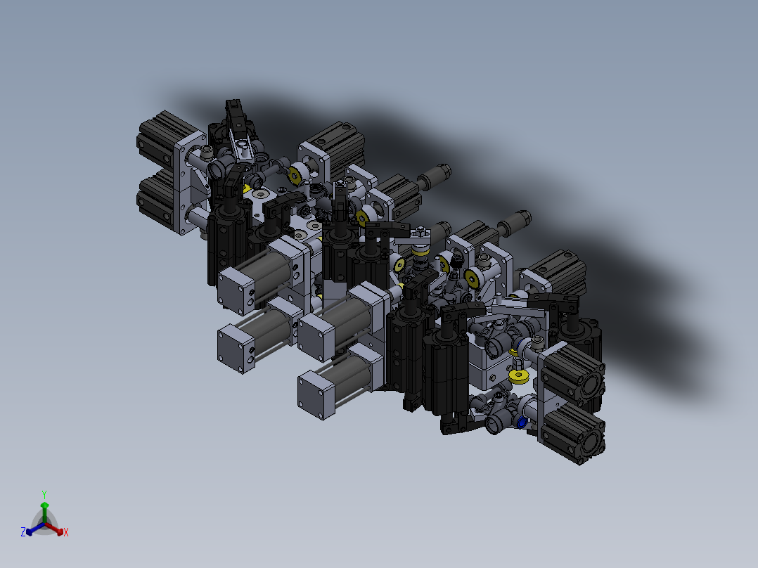 空调排水管组装压合设备sw17可编辑正等轴测图