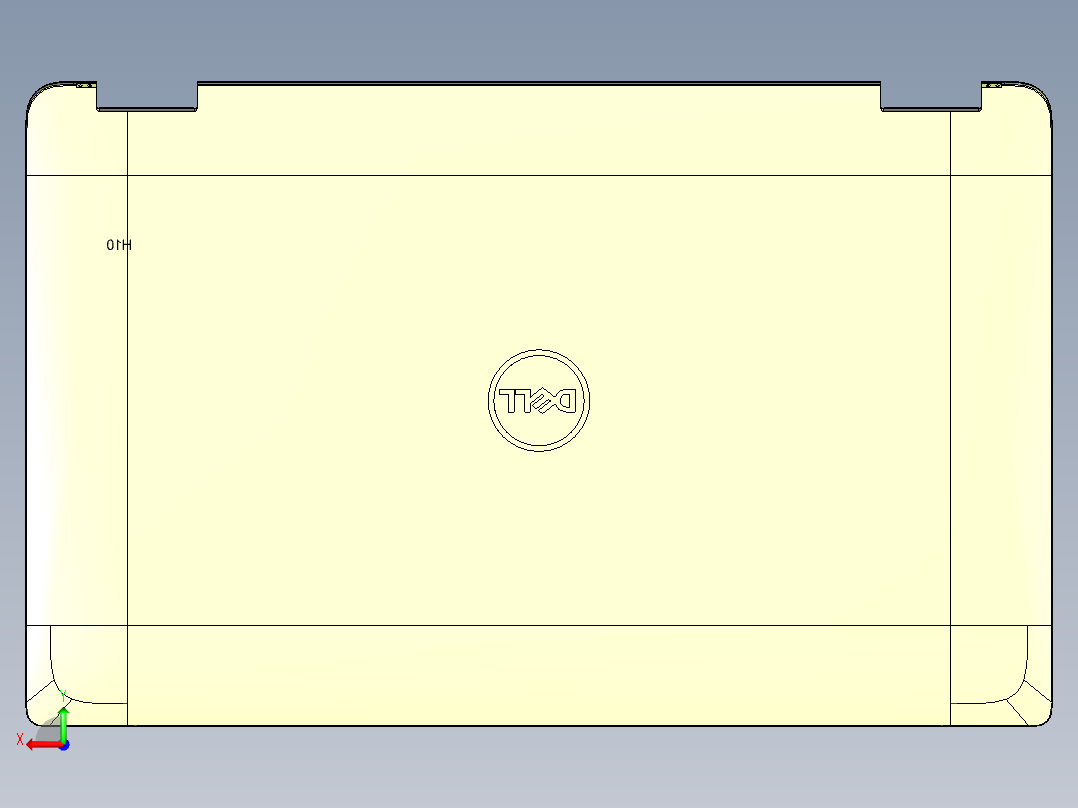 金属外壳铣内腔UG编程程序模型后视图