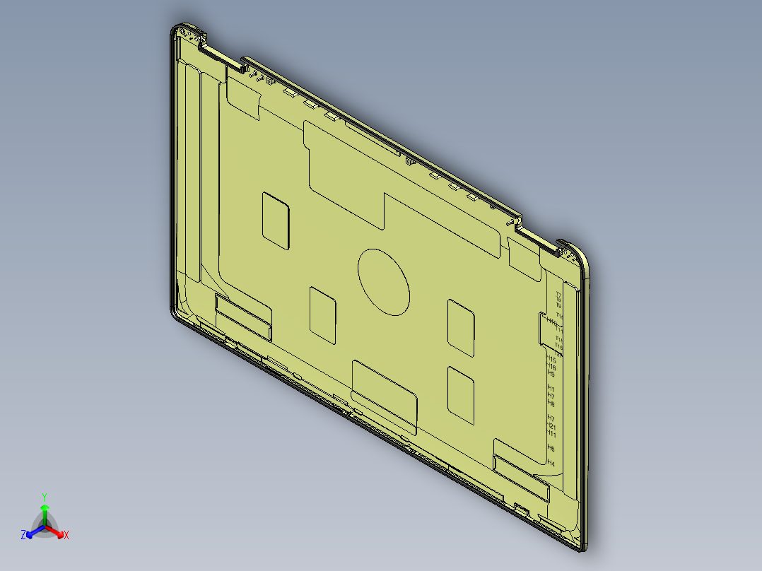 金属外壳铣内腔UG编程程序模型正等轴测图