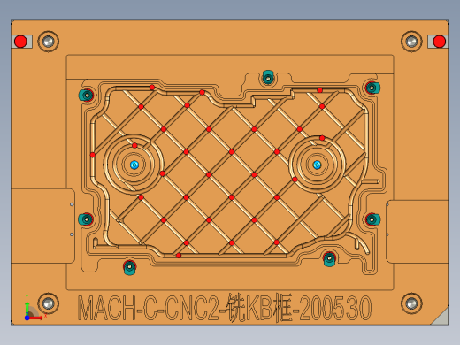 MACH-C笔记本CNC工装夹具三维模型-CNC2-铣KB框-200530前视缩略图