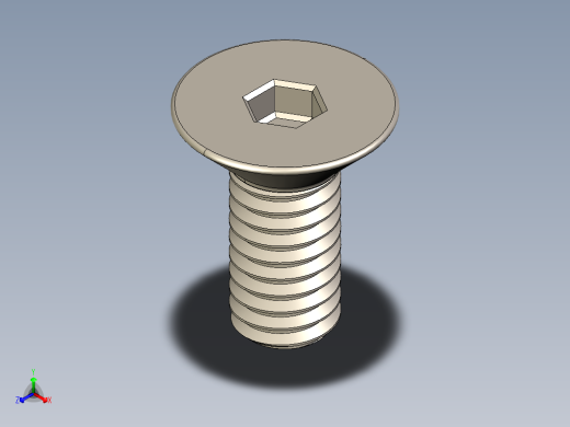 Screw_ISO_10642_M2x6_A2.STEP正等轴测缩略图