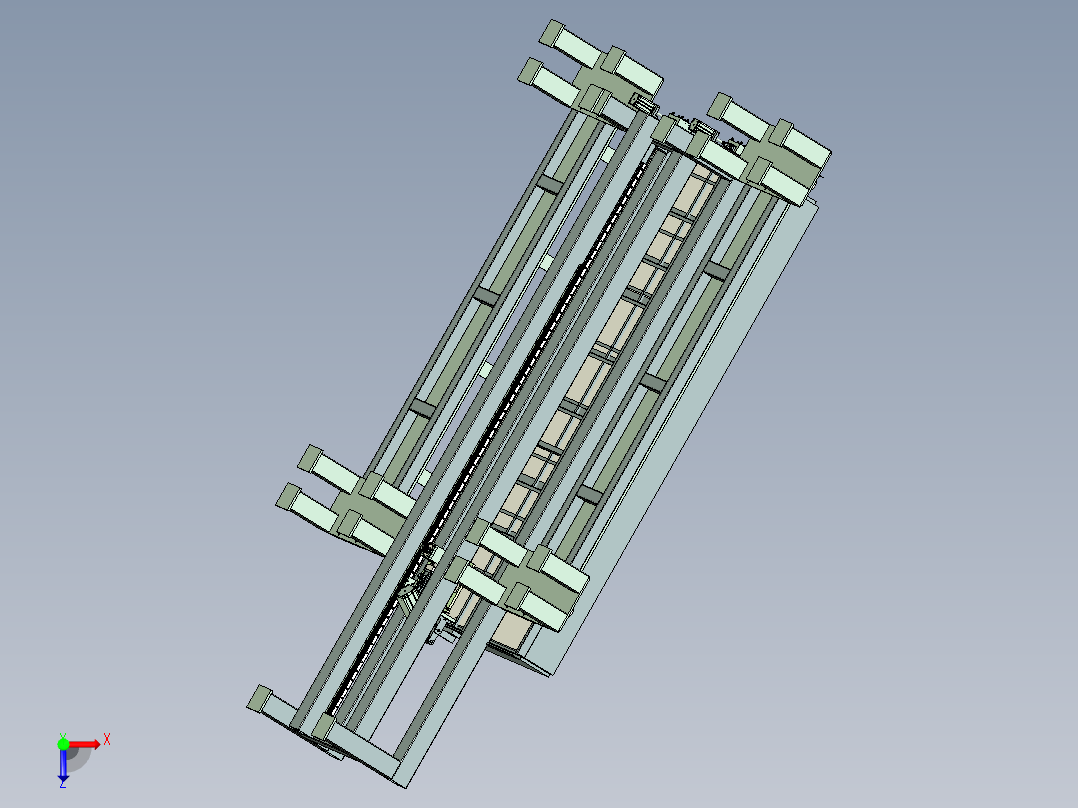 工程台车纵隔板焊接定位工装俯视图