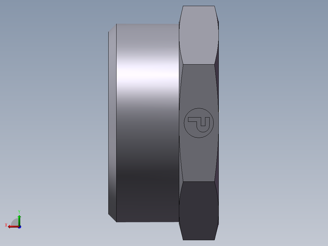 堵头 4C+4D 管端堵、4C-45后视图