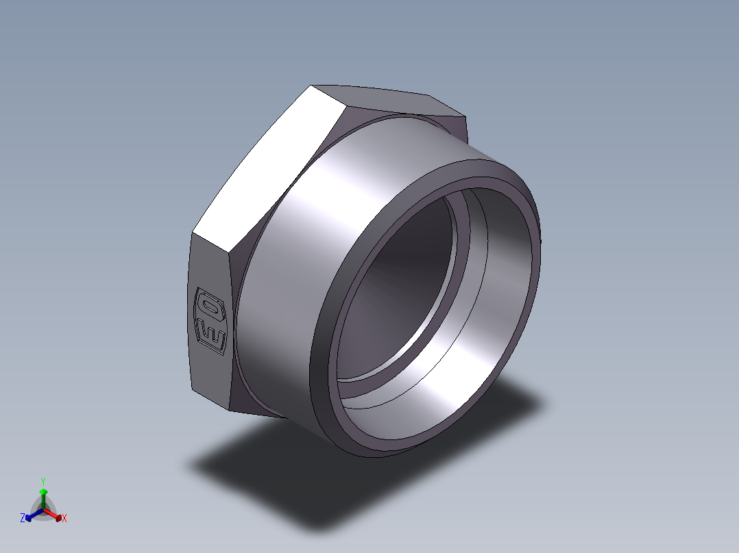 堵头 4C+4D 管端堵、4C-45正等轴测图