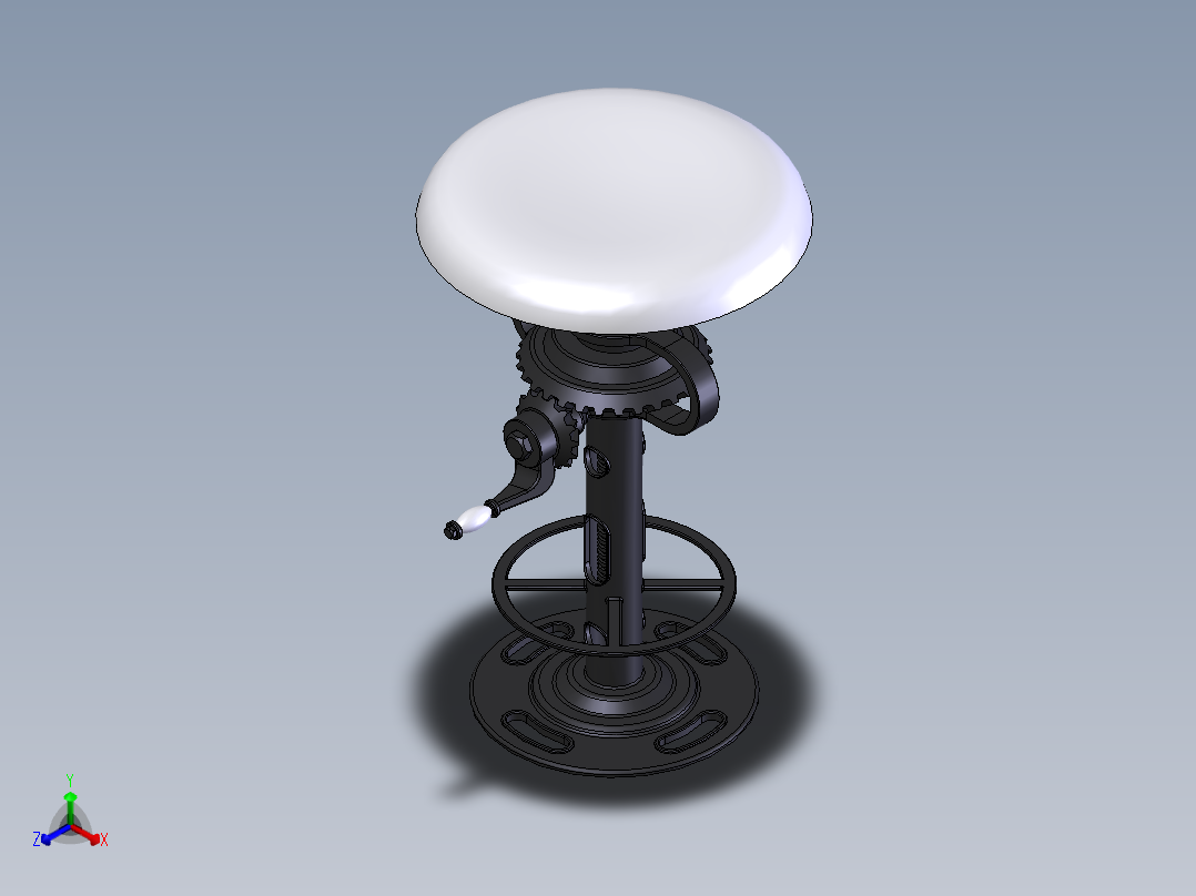 凳子正等轴测图