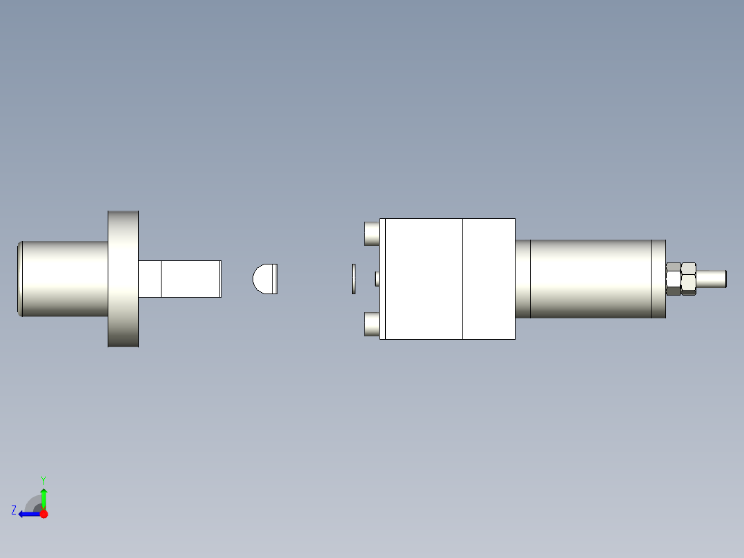 支承板弯曲模右视图