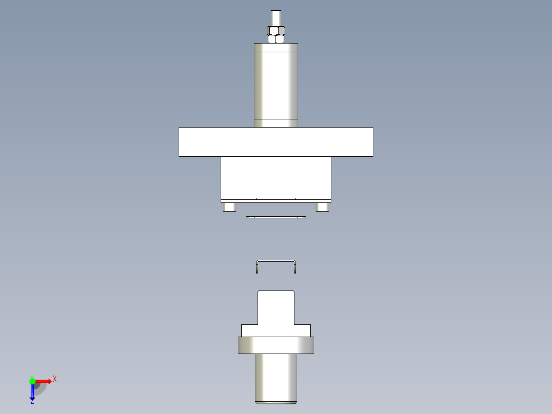 支承板弯曲模俯视图