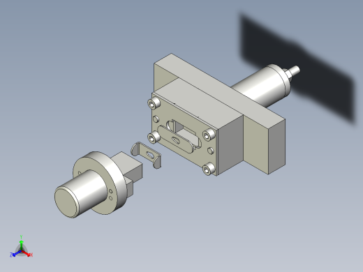 支承板弯曲模正等轴测缩略图