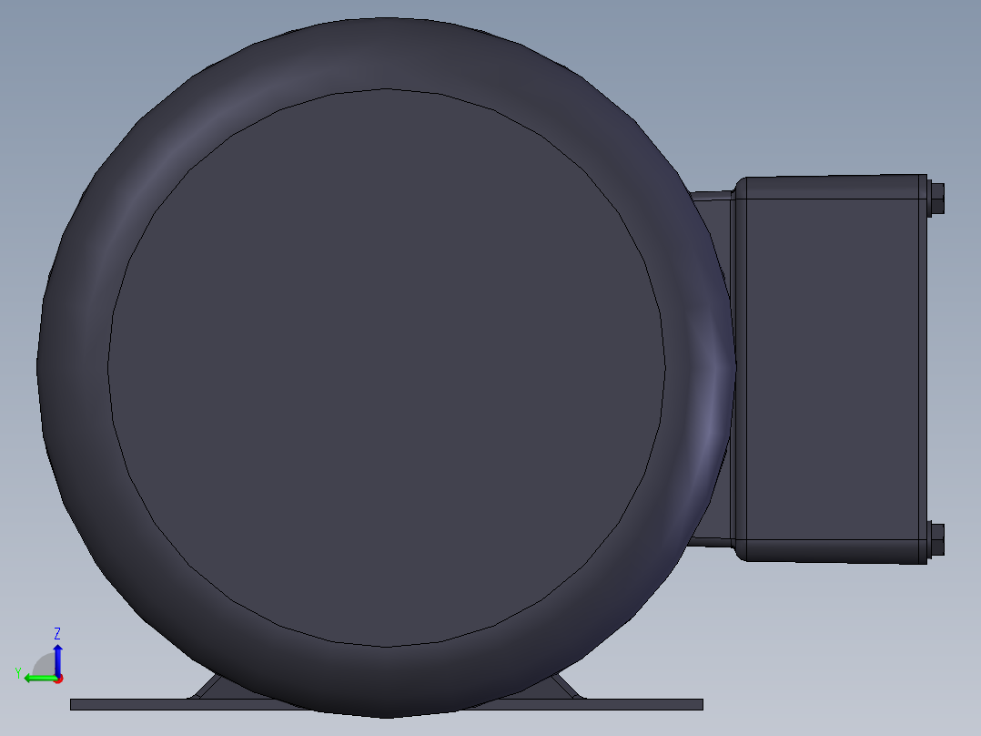 电机马达1HP-1150转-分左视图