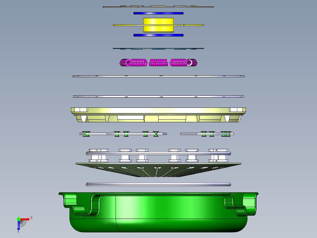 膜片弹簧离合器设计含catia三维+二维+说明1335880俯视图