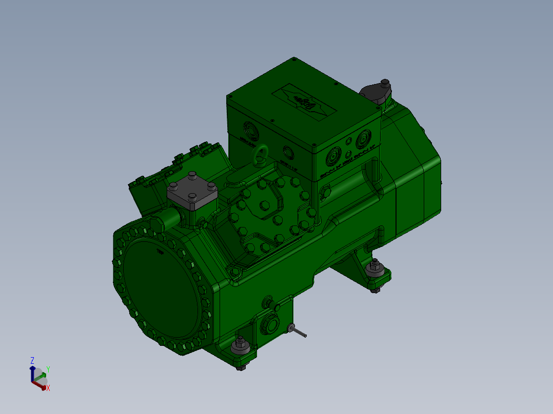 压缩机Bitzer型号4jteu-10lk_4cteu-30lk主视图