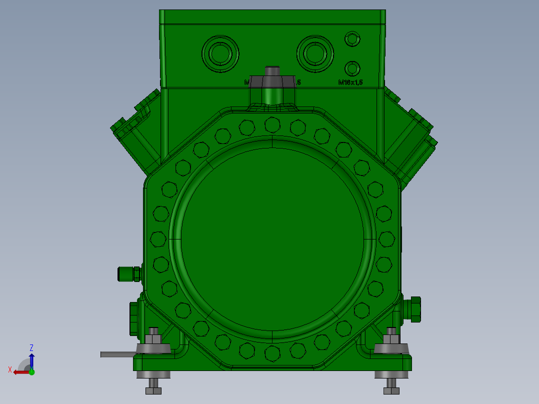压缩机Bitzer型号4jteu-10lk_4cteu-30lk后视图