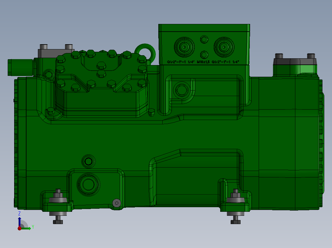 压缩机Bitzer型号4jteu-10lk_4cteu-30lk右视图