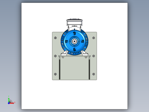 壁挂式电机支架前视缩略图